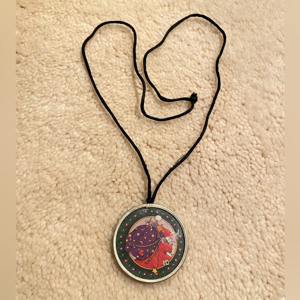 Santa necklace Vintage